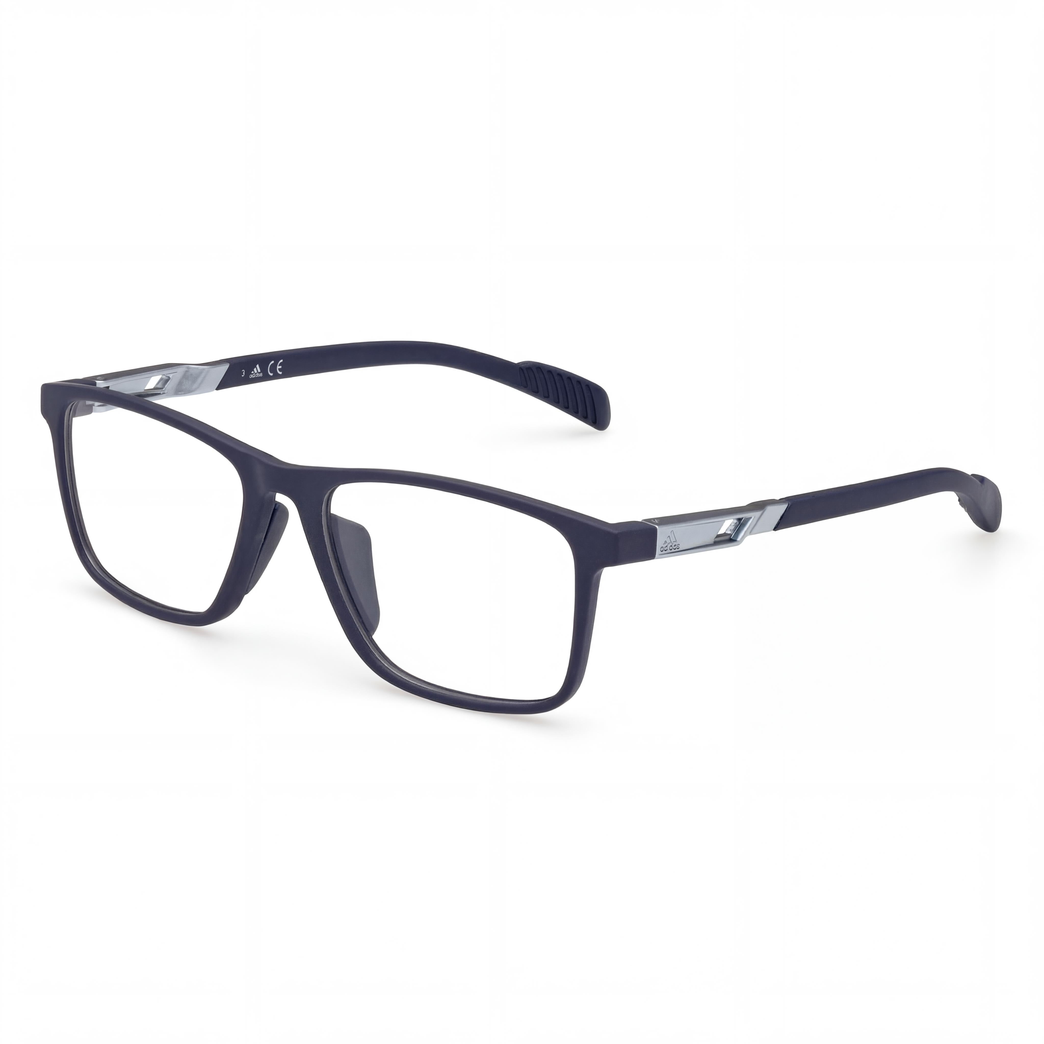 Adidas Blue Rectangle Eyeglasses for Men, Injected, Photo 1