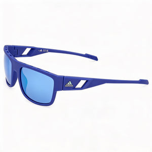 Adidas Rectangle Sunglasses Men — side view, Non-Polarized Green Mirror lens