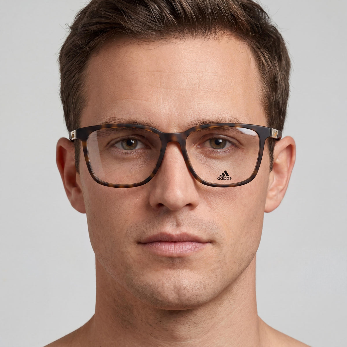 Adidas Casual SP5038 Dark Havana Rectangle Eyeglasses Unisex, 53mm, Photo 4