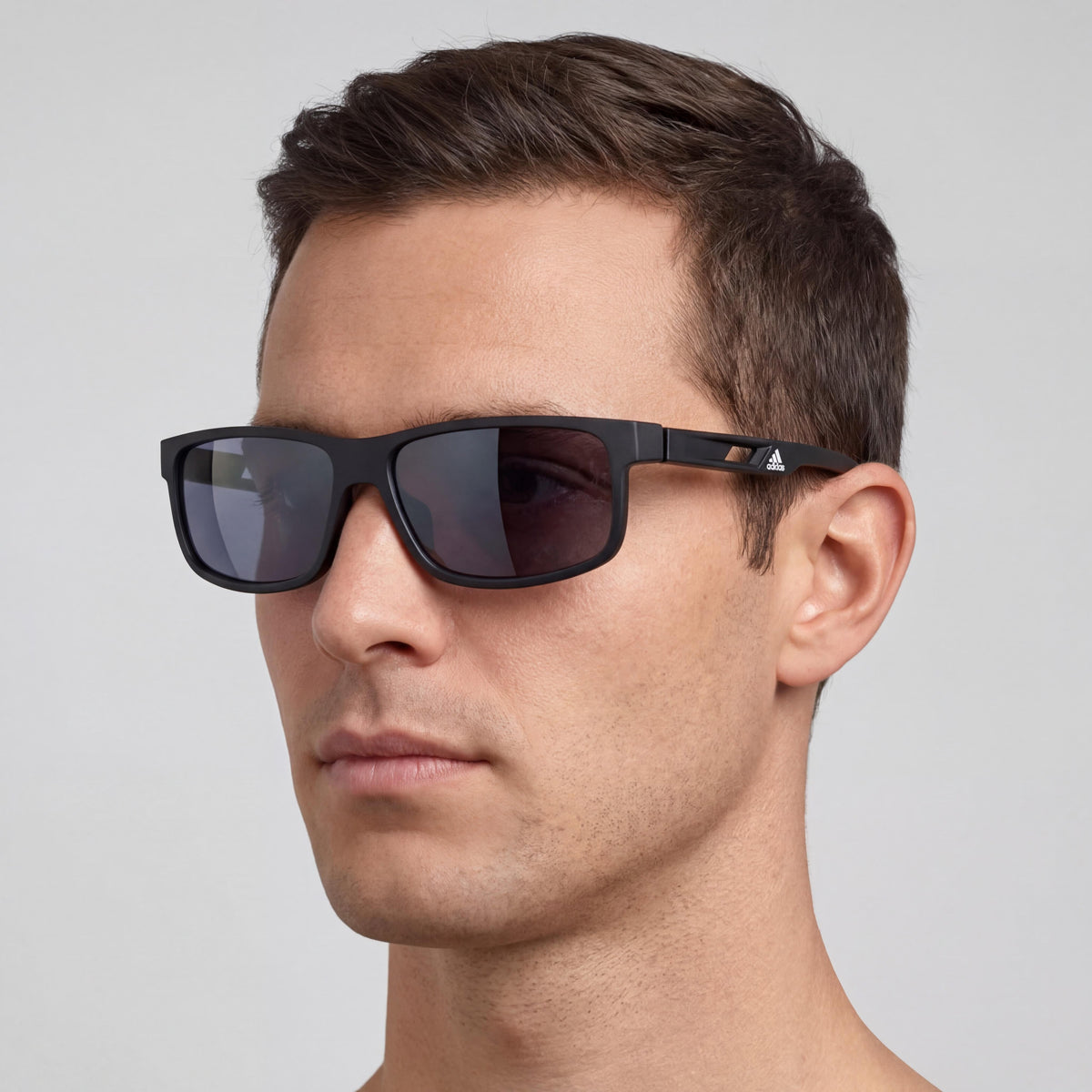 Adidas Classic Black Smoke Square Sunglasses for Men, 55mm, Photo 5