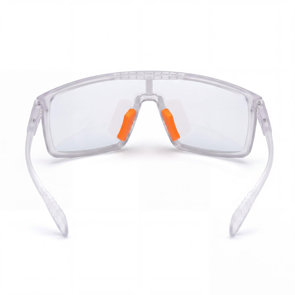 Adidas Classic Rectangle Eyeglasses Unisex — side view, Transparent Plastic temples