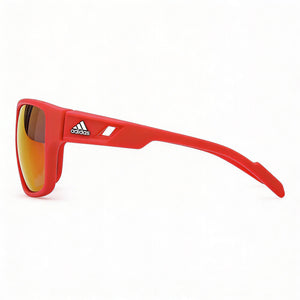Adidas Comtemporary Rectangle Sunglasses Men — side view, Non-Polarized Red lens