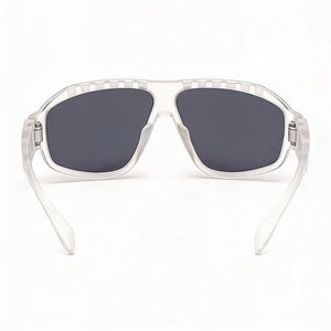 Adidas Contemporary Rectangle Sunglasses Unisex — side view, Non-Polarized Blue Mirror lens
