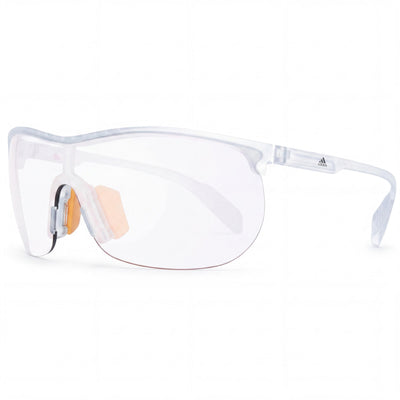 Adidas Contemporary White Shield Sunglasses for Unisex, Orange lens