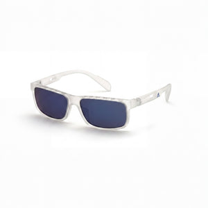 Adidas Gray Rectangle Sunglasses for Men, Mirror Blue lens