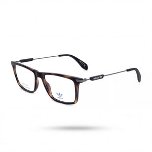 Adidas Dark Havana Rectangle Eyeglasses for Men, Injected frame