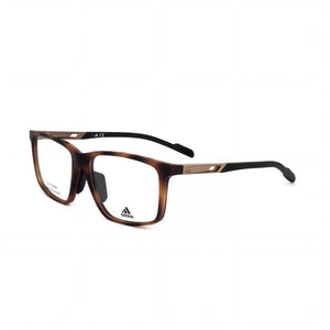 Adidas Havana Rectangle Eyeglasses for Men, Injected frame