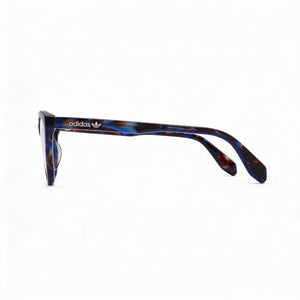 Adidas Rectangle Eyeglasses Women — side view, Havana Plastic temples
