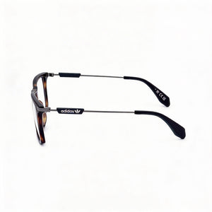 Adidas Rectangle Eyeglasses Men — side view, Dark Havana Injected temples