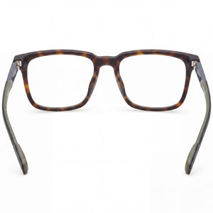 Adidas Rectangle Eyeglasses Men — side view, Havana Plastic temples