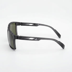 Adidas Injected Rectangle Sunglasses Men — side view, Non-Polarized Green lens