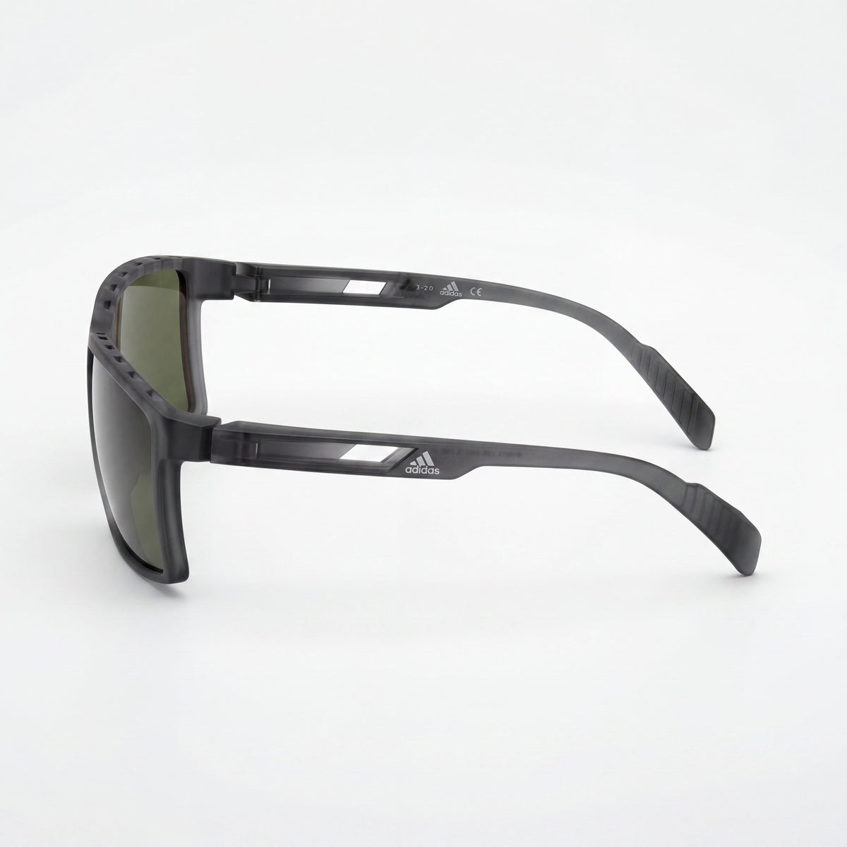 Gafas de sol rectangulares Adidas inyectadas en gris / verde para hombre, 63 mm, Photo 3
