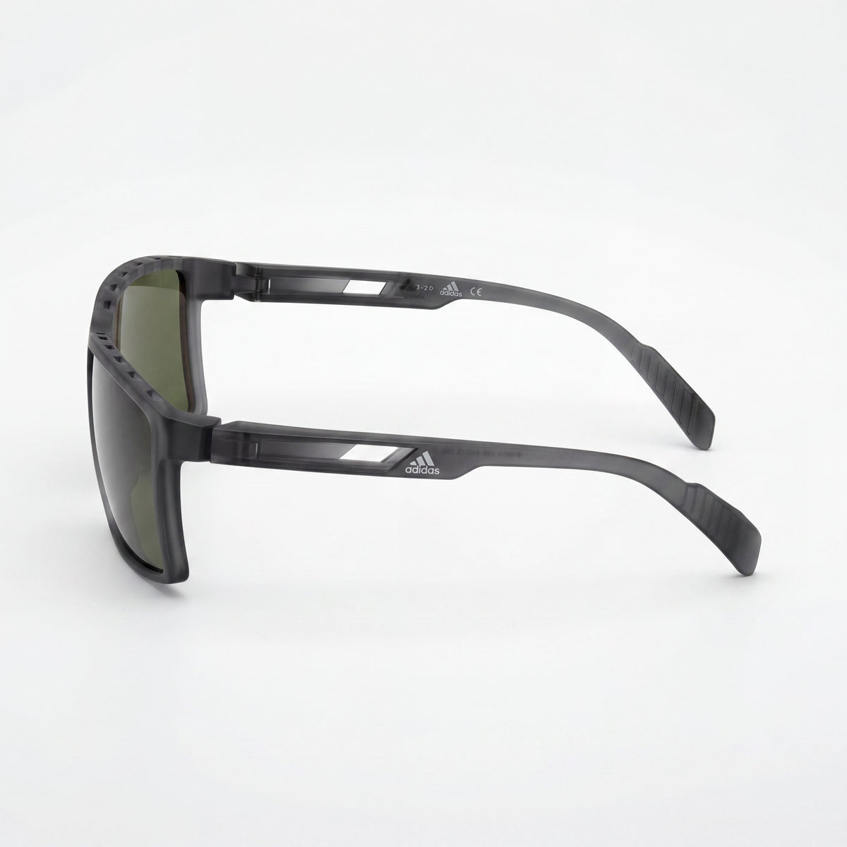 Adidas Injected Sun Glasses Grey Green Shield Sunglasses for Men, 63mm, Photo 3