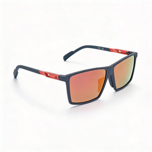 Adidas Modern Rectangle Eyeglasses Men — side view, Gray injected temples