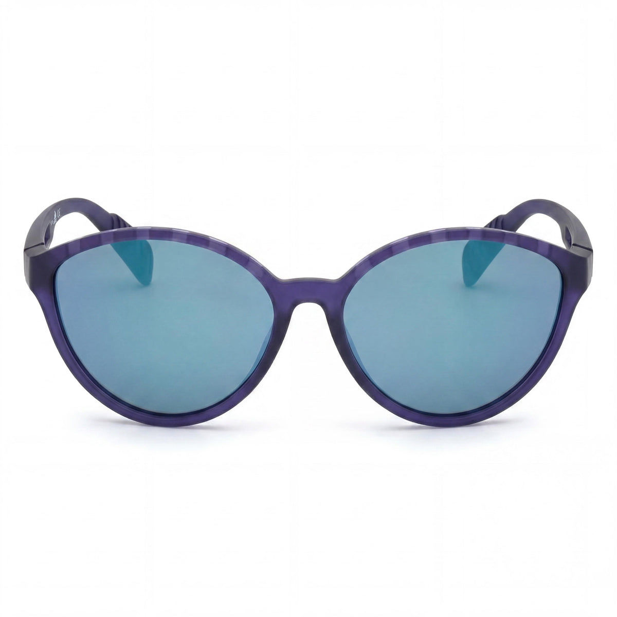 Gafas de sol Adidas modernas para mujer con montura de plástico violeta mate, lentes polarizadas grises con protección UV de 61 mm, Photo 2