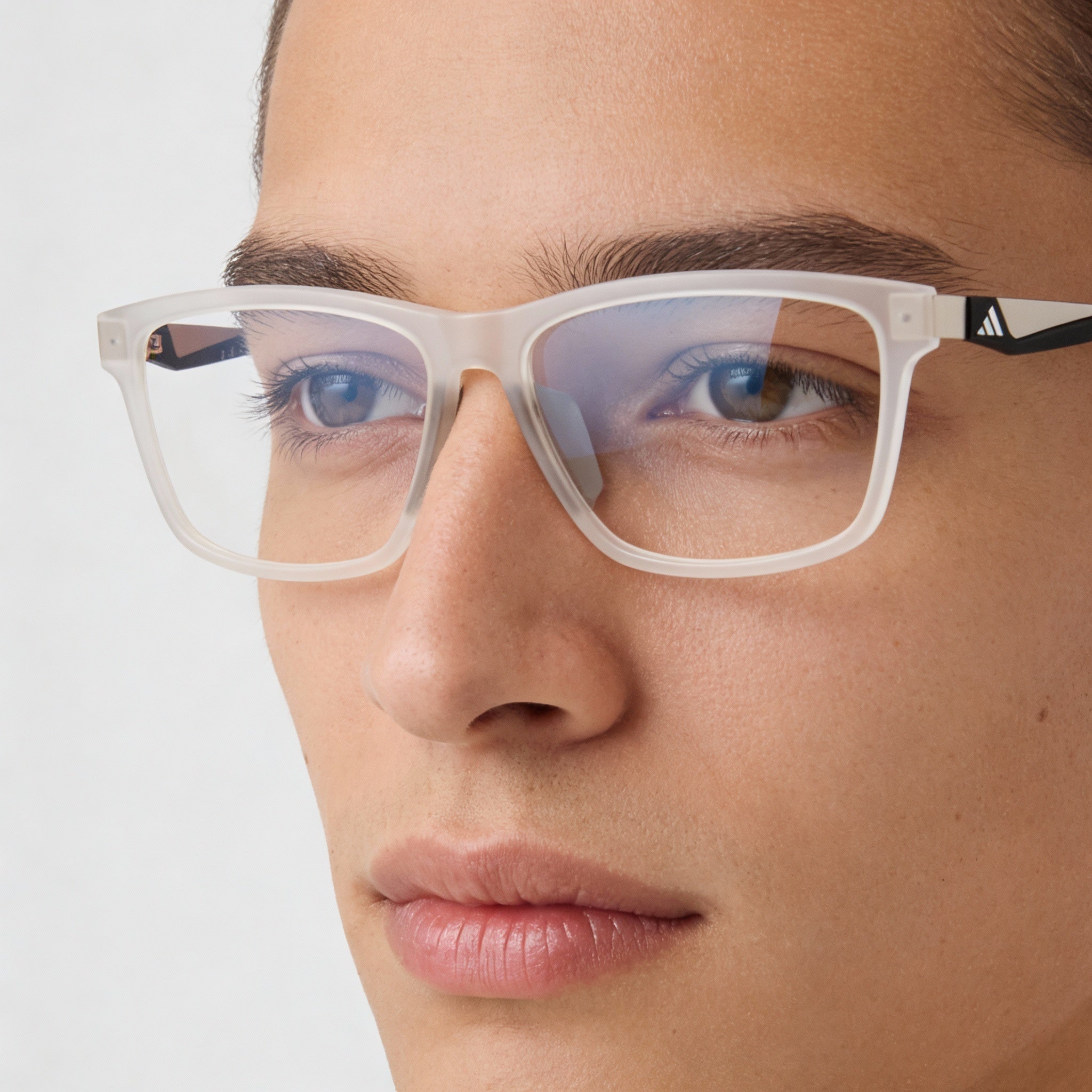 Adidas Moderno Crystal Rectangle Unisex Eyeglasses, Plastic 55mm, Photo 3
