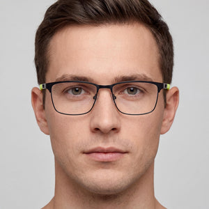 Adidas Navigator Rectangle Eyeglasses for Men — interior view, Polycarbonate demo lenses