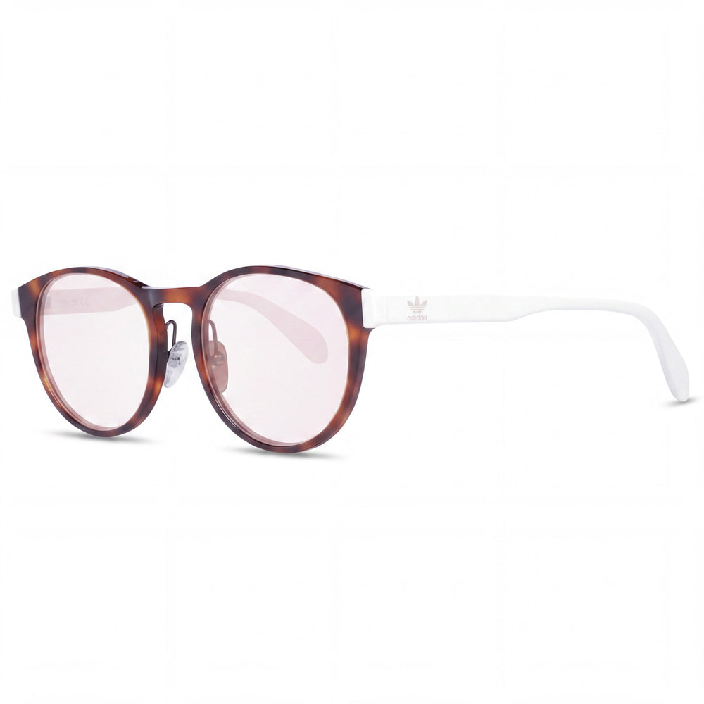 Adidas OR0008-H52U53 Havana Round Sunglasses for Men, Non-Polarized lens