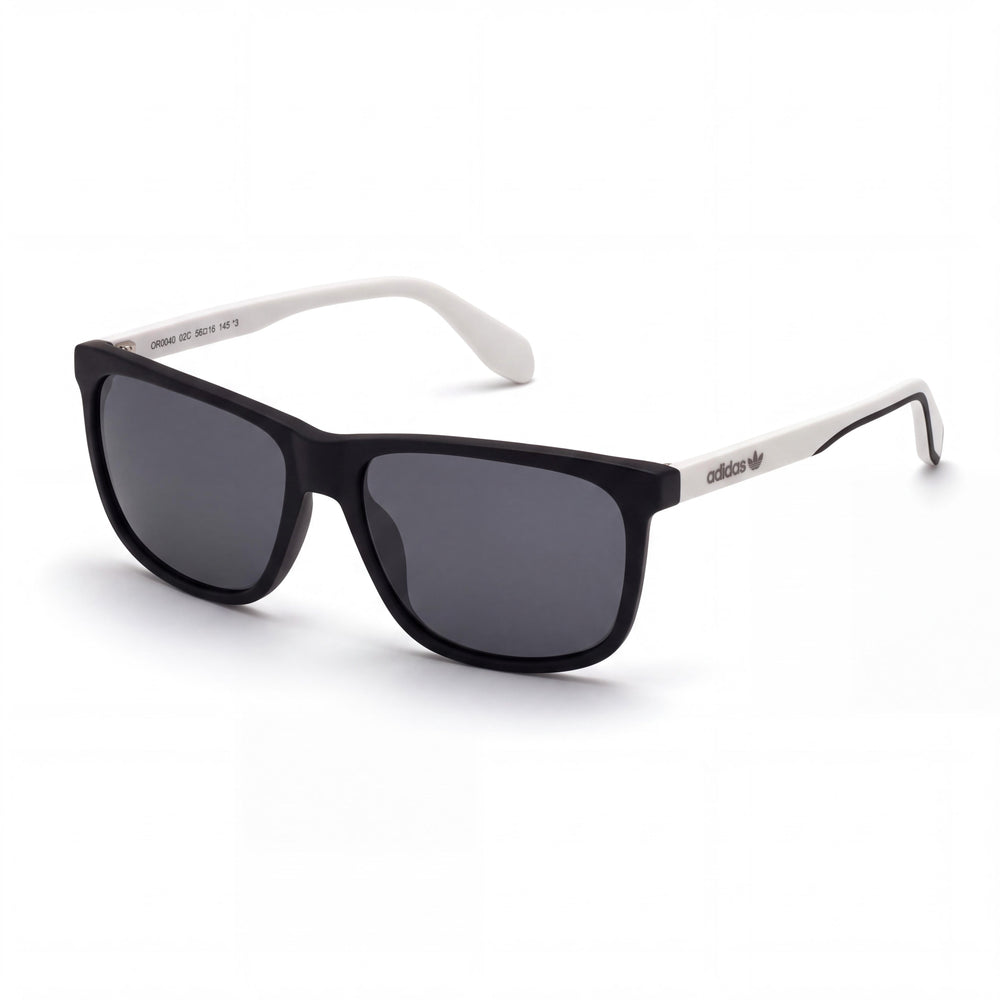 Adidas Comtemporary Black Rectangle Sunglasses for Men, Mirrored Smoke lens