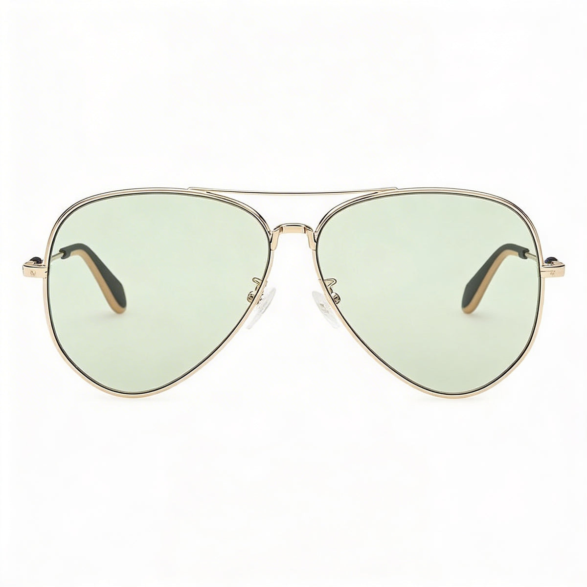 Adidas OR0085 Gafas de sol unisex de aviador en oro rosa brillante y verde, 59 mm, Photo 2