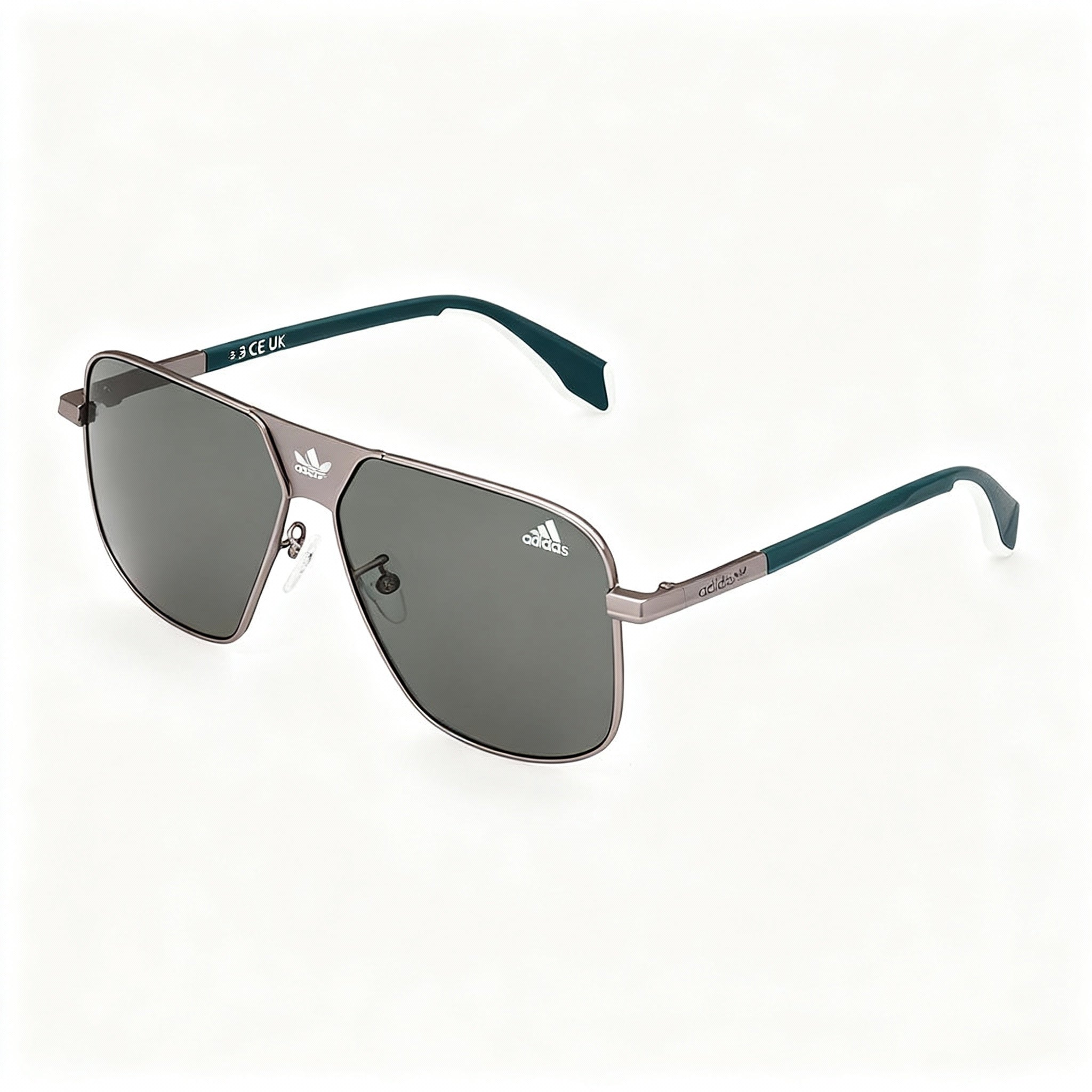 Adidas OR0091 Matte Gunmetal Square Sunglasses Unisex, 60mm, Photo 1