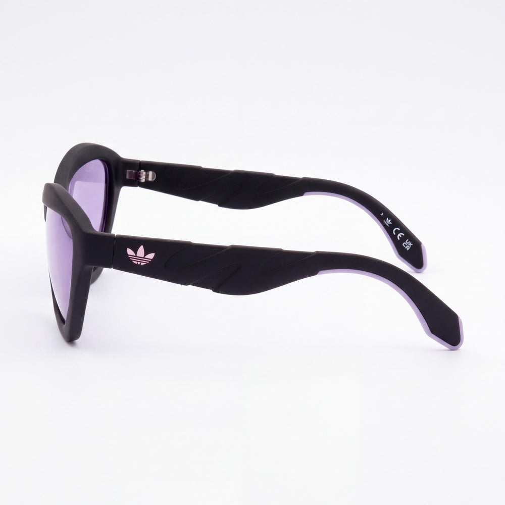 Adidas OR0095 Cat Eye Sunglasses Men — side view, Non-Polarized Gradient or Mirror Violet lens