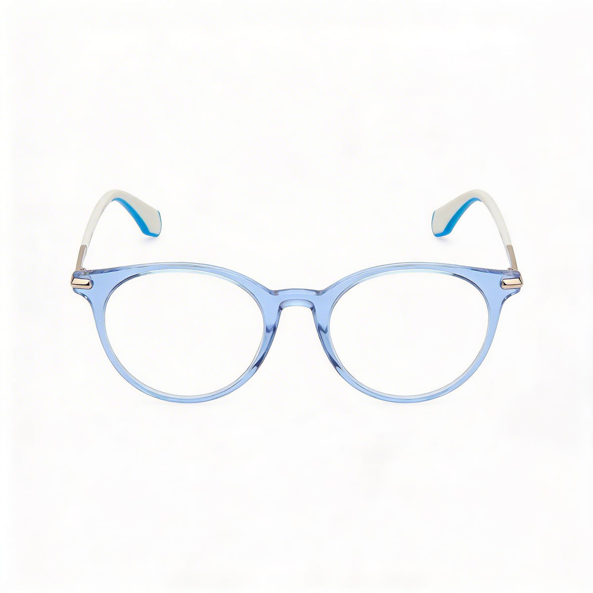 Adidas Or5073 Shiny Light Blue White Round Eyeglasses Unisex, Photo 2
