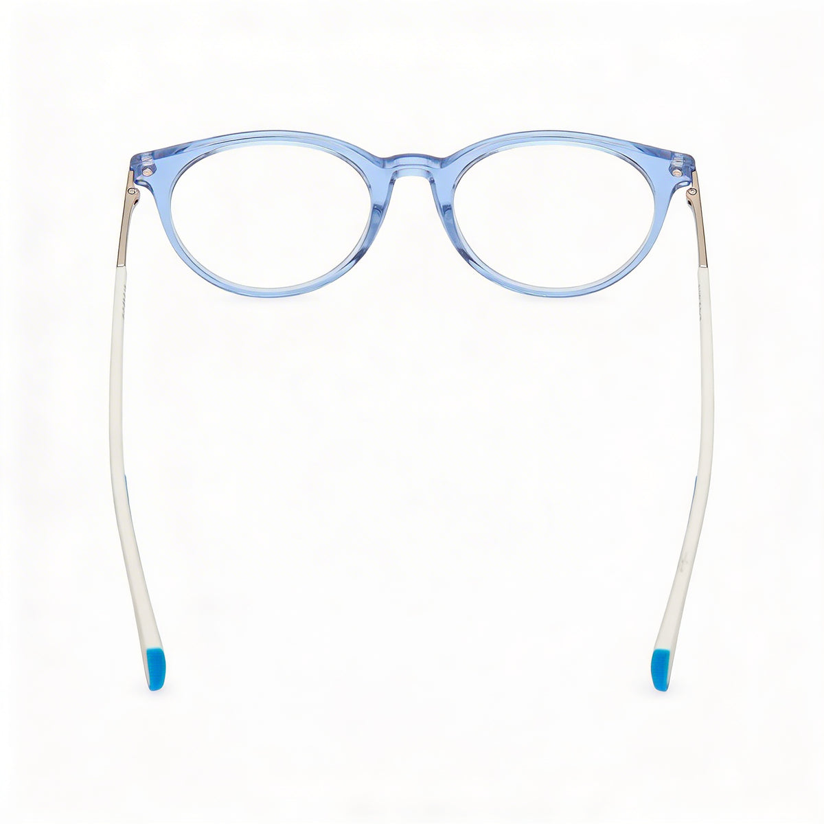 Adidas Or5073 Shiny Light Blue White Round Eyeglasses Unisex, Photo 3