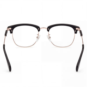 Adidas Originals Rectangle Eyeglasses Men — side view, Black Metal temples