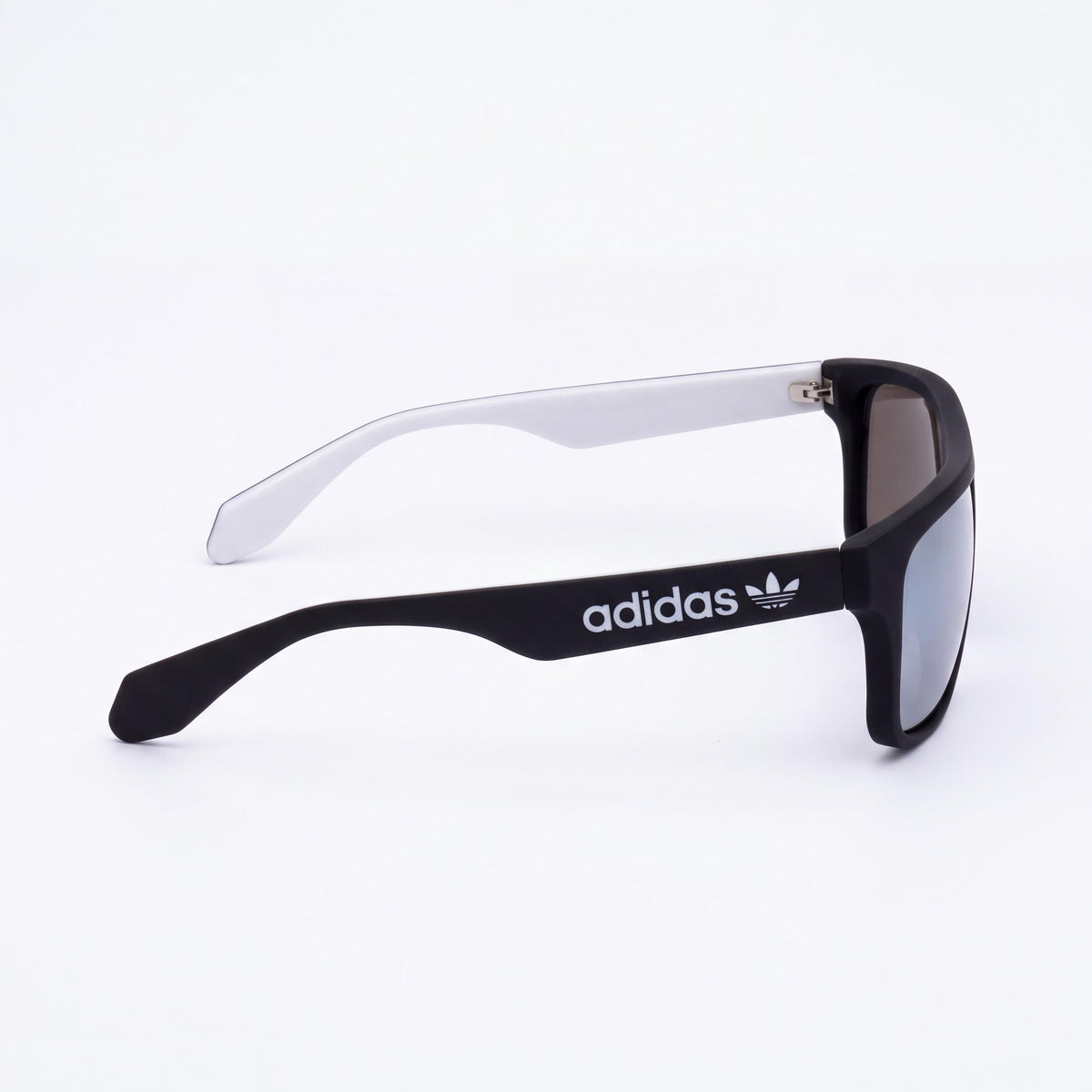 Gafas de sol adidas Originals para hombre con montura clásica de plástico TR90 en negro mate, lentes de espejo plateadas con protección UV, 59 mm, Photo 3