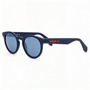Adidas Originals Classic Round Sunglasses Unisex — side view, Non-Polarized Blue Mirror lens