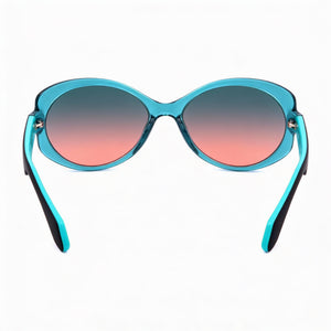 Adidas Originals Contemporaneo Oval Sunglasses Women — side view, Non-Polarized Blue Gradient lens