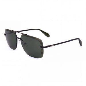 Adidas Originals OR0017 Black Rectangle Sunglasses Unisex, Grey lens