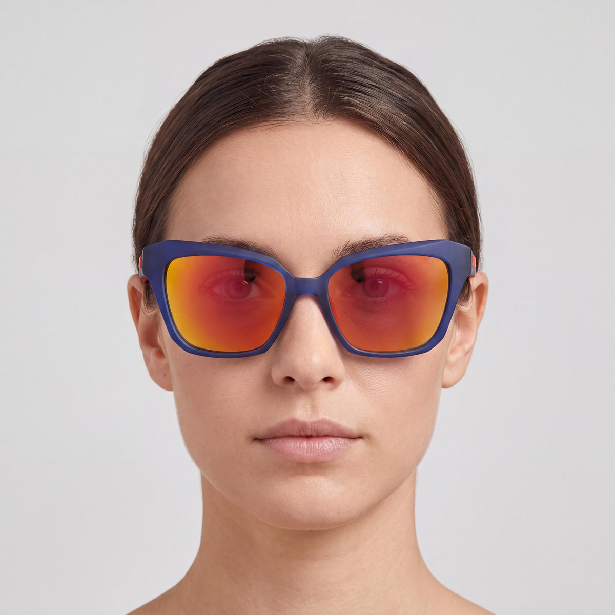 adidas Originals OR0038 85U Gafas de Sol Inyectadas Ojo de Gato Contemporáneas para Mujer, Montura Azul Celeste, Lentes Espejo Burdeos, Protección UV 55mm, Photo 5