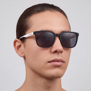Adidas Originals OR0043 Rectangle Sunglasses Unisex — side view, Non-Polarized Black lens