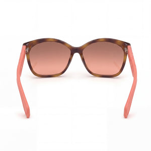 Adidas Originals OR0045 Rectangle Sunglasses Women — side view, Non-Polarized Graded Brown lens