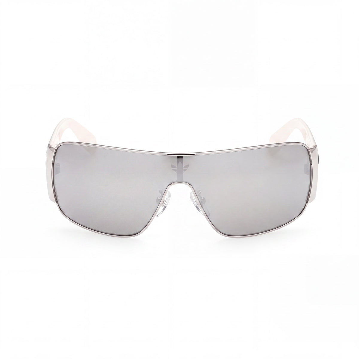 adidas Originals Gafas de sol modernas para hombre con montura metálica en Paladio Brillante y lentes Espejo Humo, Photo 2