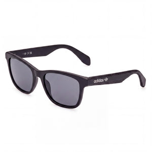 Adidas Originals Or0069 Black Square Sunglasses Unisex, Smoke lens