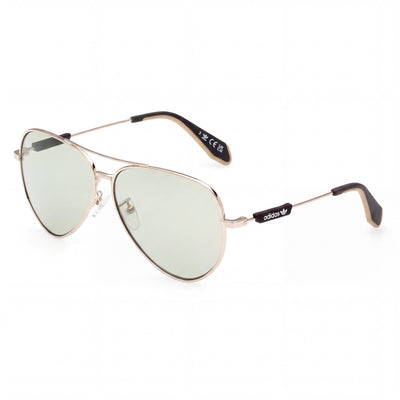 Adidas Originals Or0085 Gold Aviator Sunglasses Unisex, Rose Gold lens