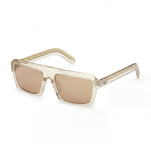 Adidas Originals Or0133 Beige Rectangle Sunglasses Unisex, Gold lens