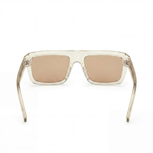 Adidas Originals Or0133 Rectangle Sunglasses Unisex — side view, Non-Polarized Gold lens