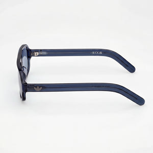 Adidas Originals Or0134 Rectangle Sunglasses Men — side view, Non-Polarized Blue lens