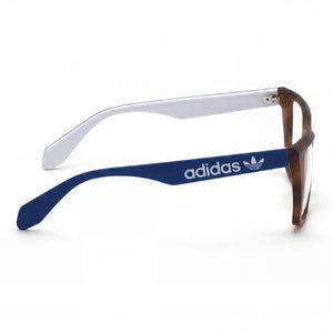 Adidas Originals OR5009 Square Eyeglasses Women — side view, Brown Plastic temples