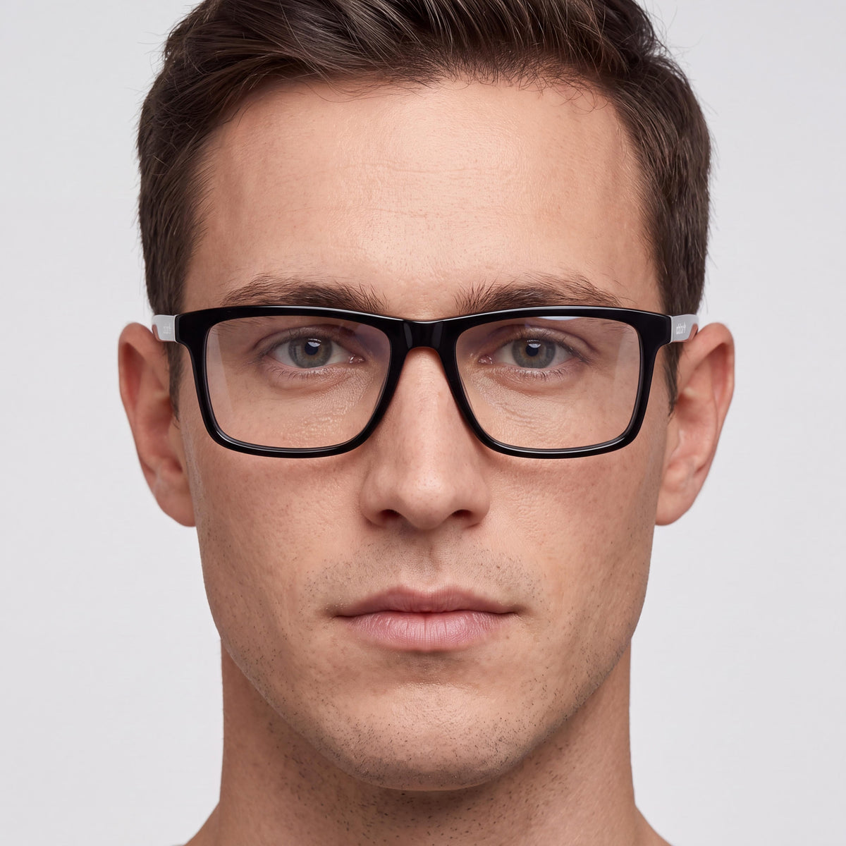 Gafas graduadas rectangulares para hombre Adidas Originals OR5044 en negro brillante, Photo 4