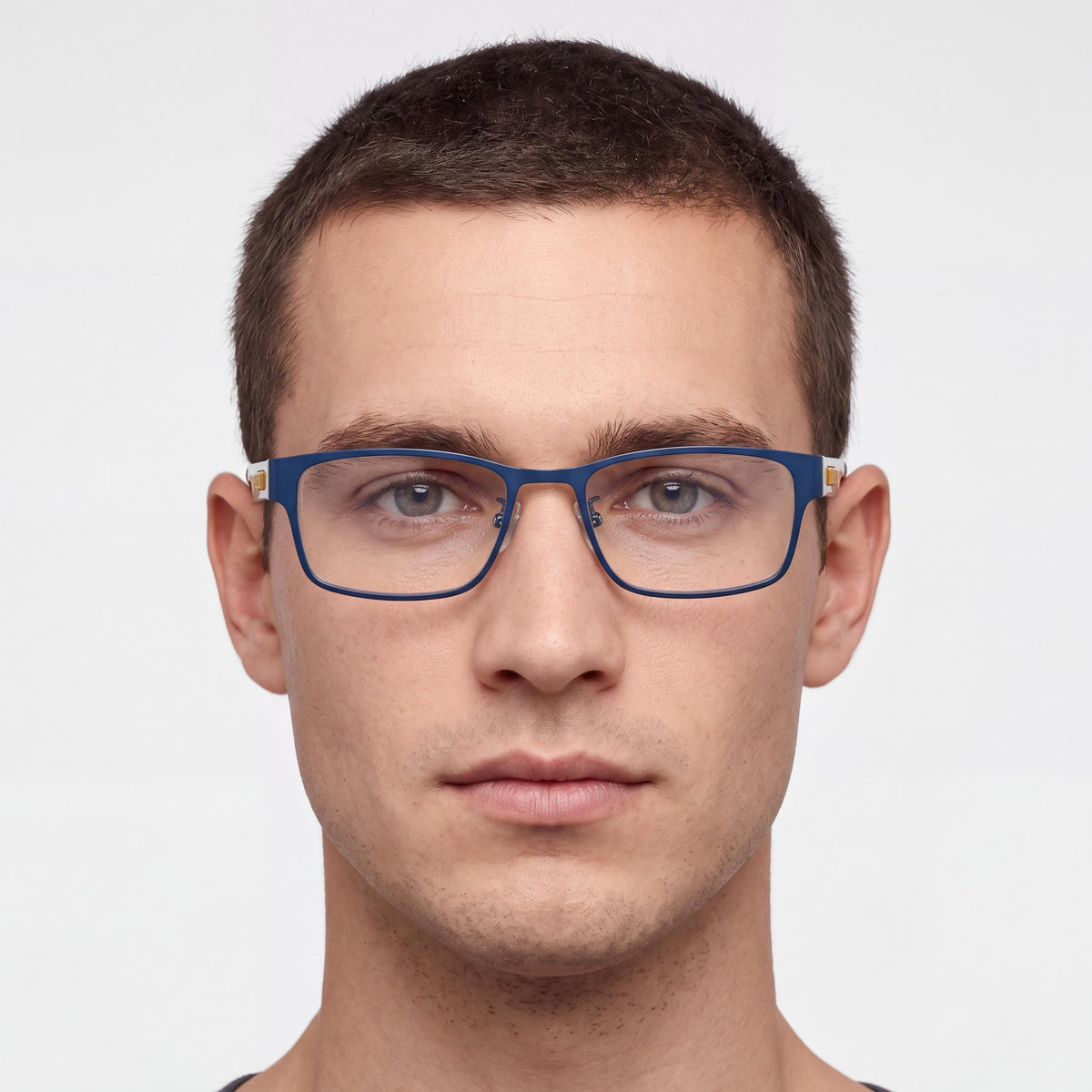 Gafas graduadas rectangulares para hombre Adidas Originals OR5049 en azul mate, 52 mm, Photo 4
