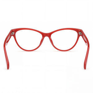 Adidas Originals Or5084 Cat Eye Eyeglasses Men — side view, Red Plastic temples
