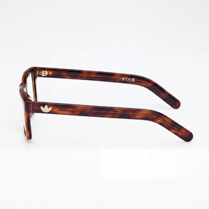 Adidas Originals Or5107 Rectangle Eyeglasses Men — side view, Dark Havana Plastic temples