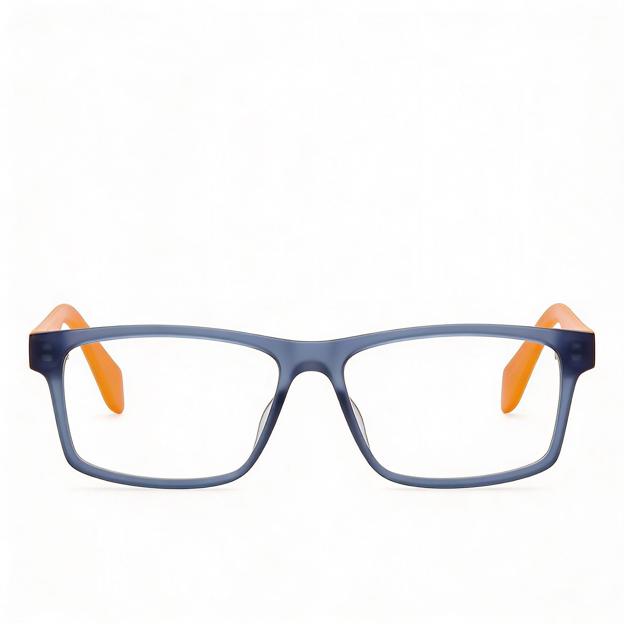 Adidas Originals Rectangular Blue Orange Eyeglasses for Men, Photo 2