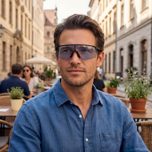Adidas SP0005 Black Sunglasses Men — outdoor wear, Light Purple Non-Polarized lens