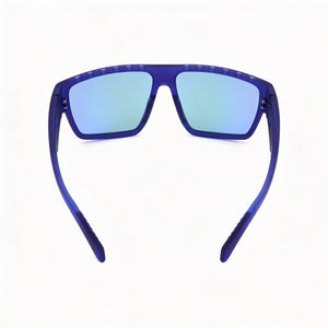 adidas SP0008 Rectangle Sunglasses Men — side view, Non-Polarized Green Mirror lens